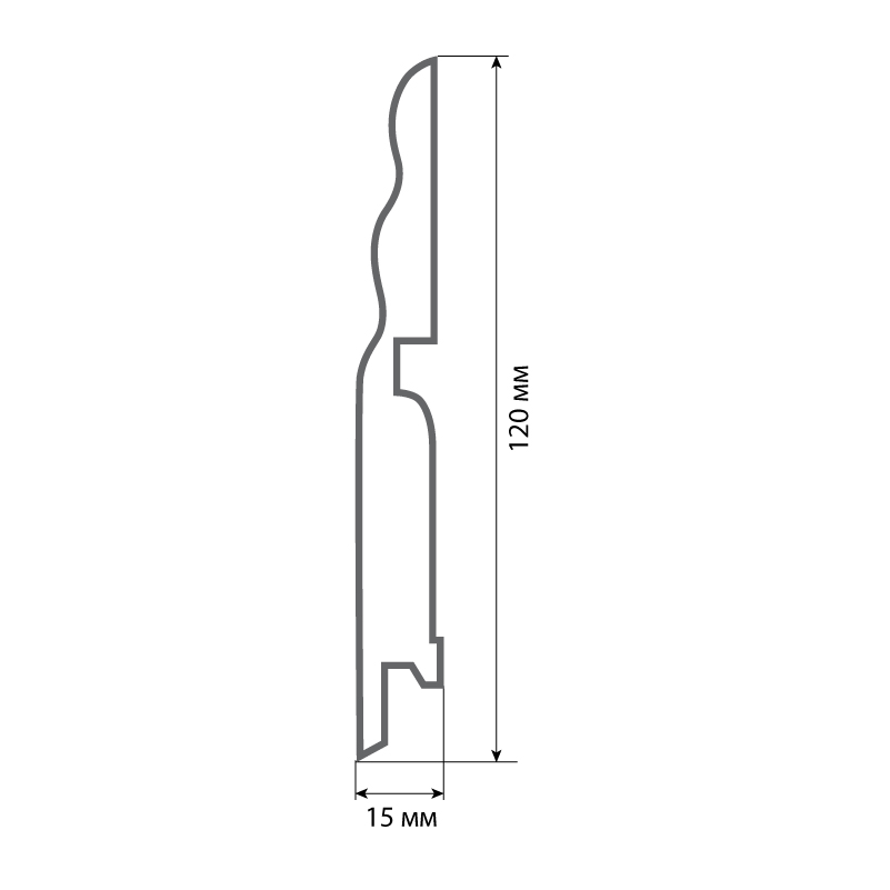  Finitura dekor RR Фигурный 120х15х2400/ 009