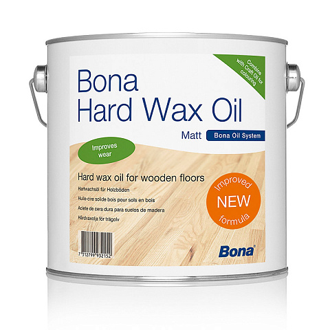 Масло Bona Hardwax Oil silkmatt/полумат 2.5л (фото 1)