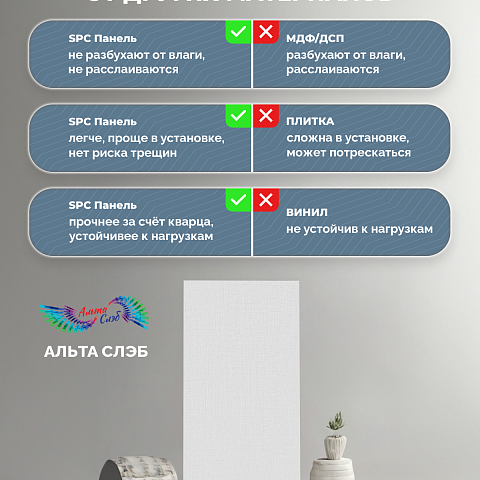 Стеновая панель SPC Тканевая роскошь/ Атлас (фото 13)