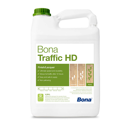 Лак Bona Traffic 2K HD matt/мат 4,54+0,41л 4.54л (фото 1)