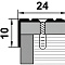 Порожки (Русский профиль) Профиль угловой 24 мм/ Дуб камелия 24х10мм x 0.9м (миниатюра фото 2)